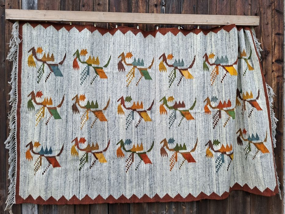 Piękny, stary kilim " Czarny Dunajec "