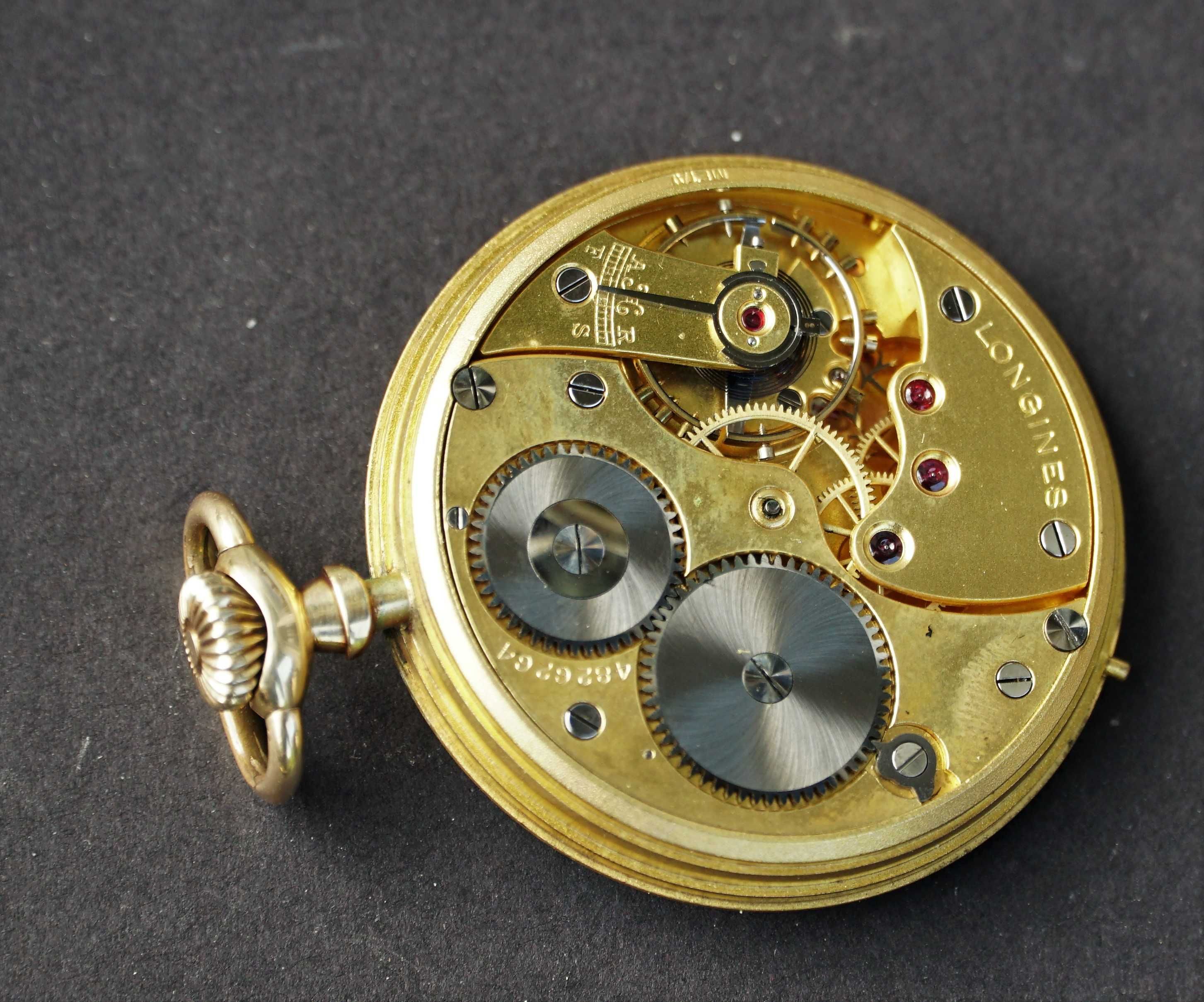 Longines. Złoty zegarek kieszonkowy. Lwów.
