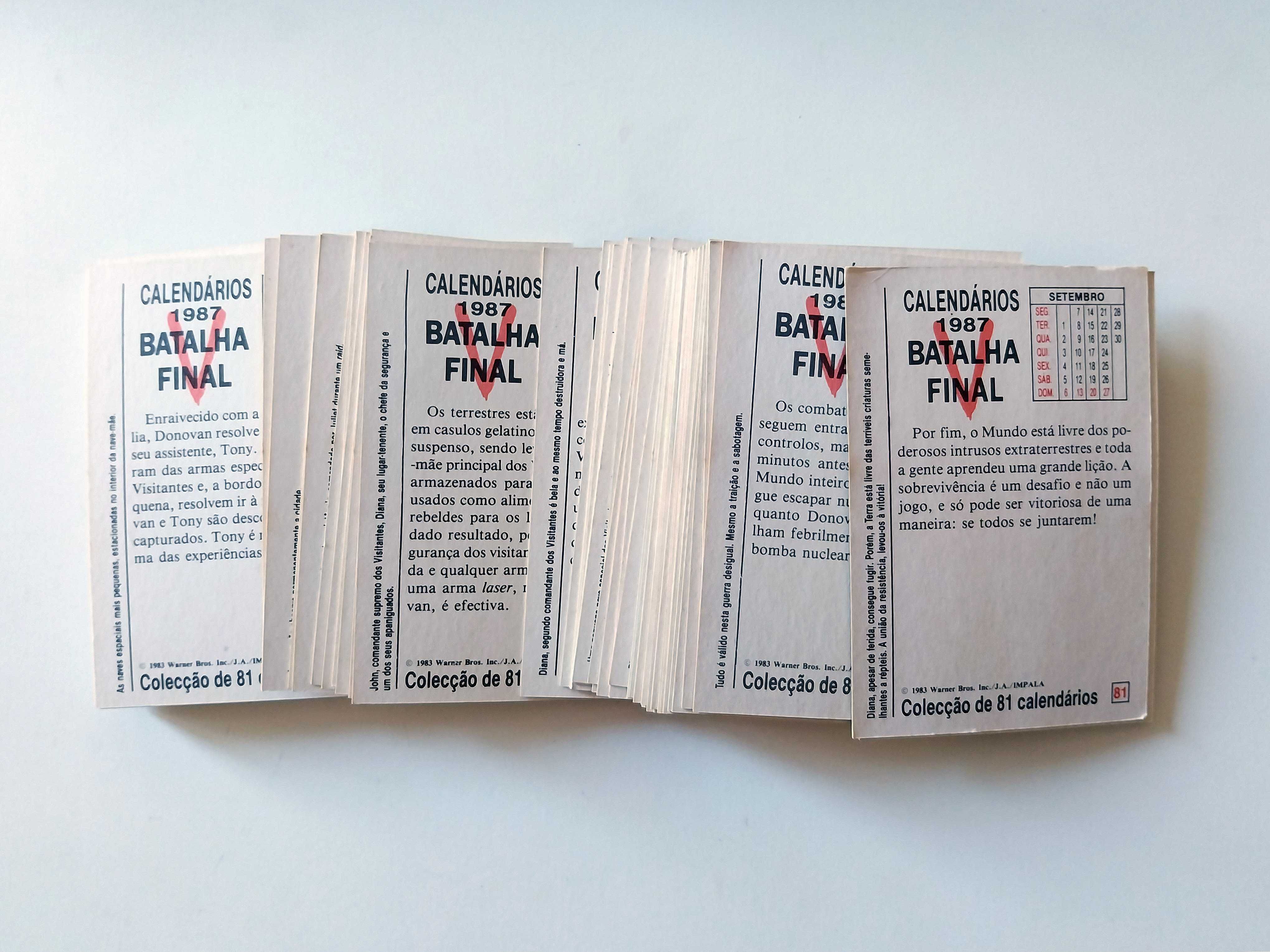colecção completa V BATALHA FINAL (81 calendários) | Impala, 1987
