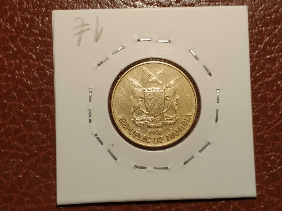 Namíbia - moeda de 1 dólar de 1998 (animais)