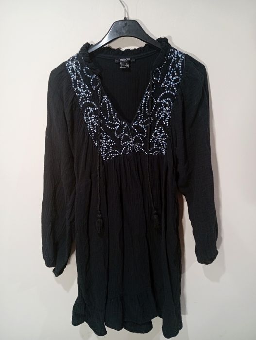 Czarna tunika Boho Esmara, rozmiar M