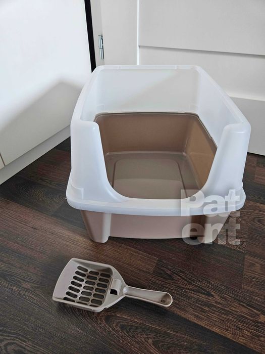 Kuweta dla kota duża otwarta z łopatką pojemna kot dom