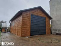 Garaż 5x8 blaszany akrylowy drewnopodobny