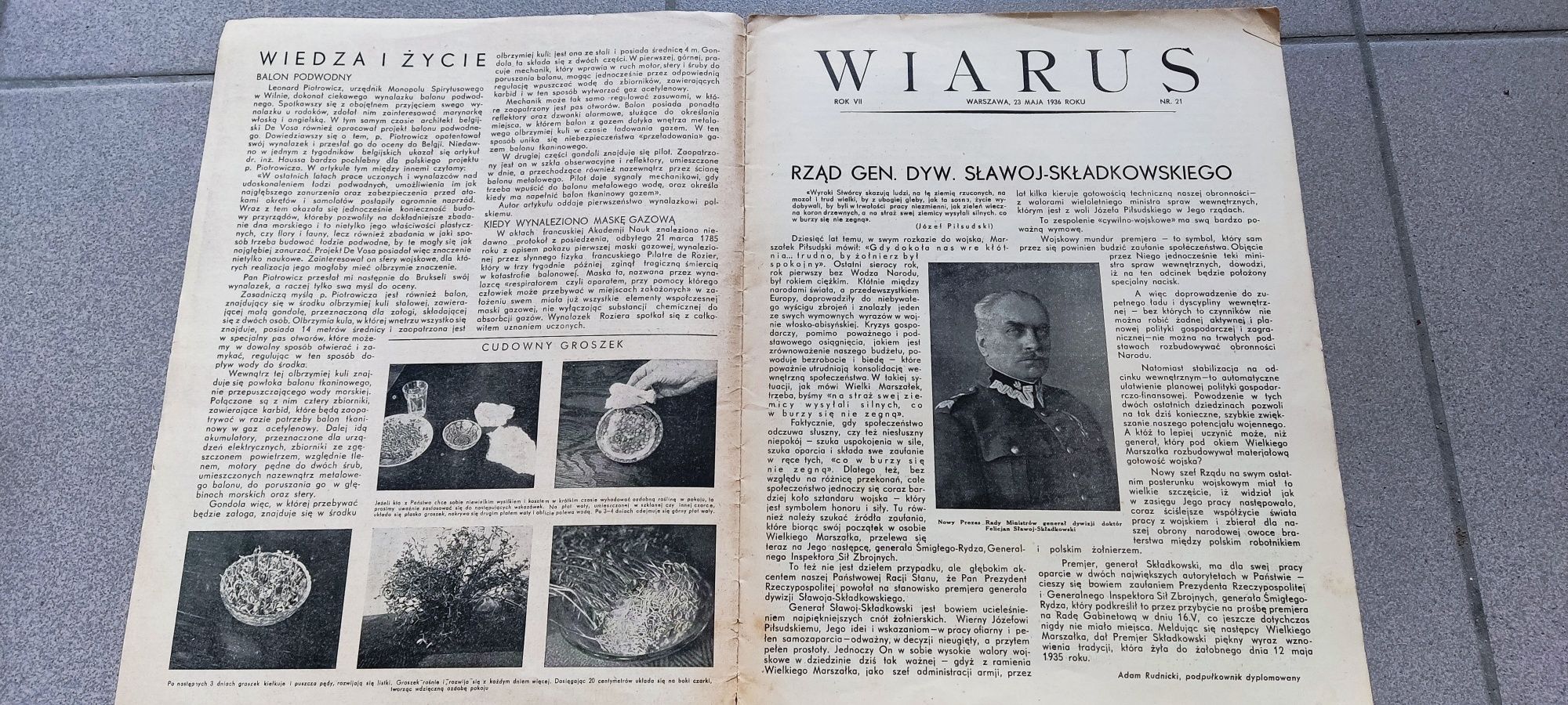 Wiarus czasopismo gazeta 1936 wojskowe przedwojenna Polska 2 RP