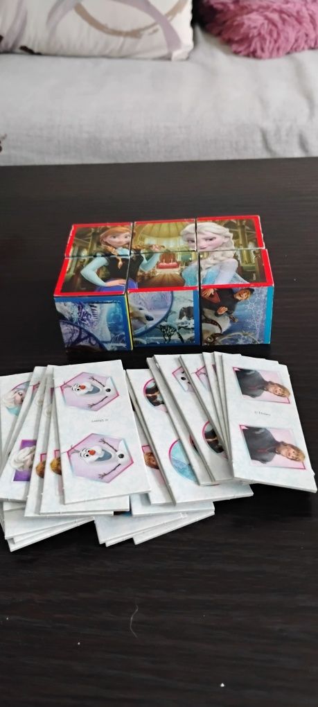 Gra domino i puzzle sześcienne Kraina lodu