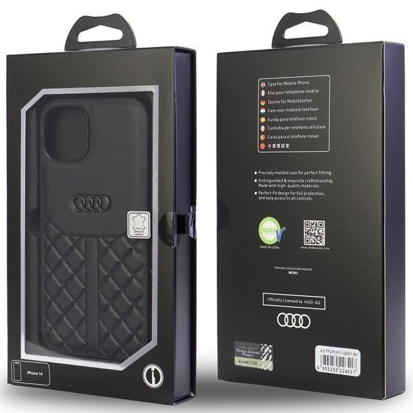 Etui Audi Genuine Leather Na iPhone 11 / XR - Czarny