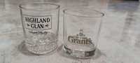 2 Copos de whisky: Highland Gland e Grants