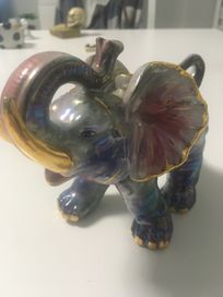 Figurka szklana kolorowa słoń