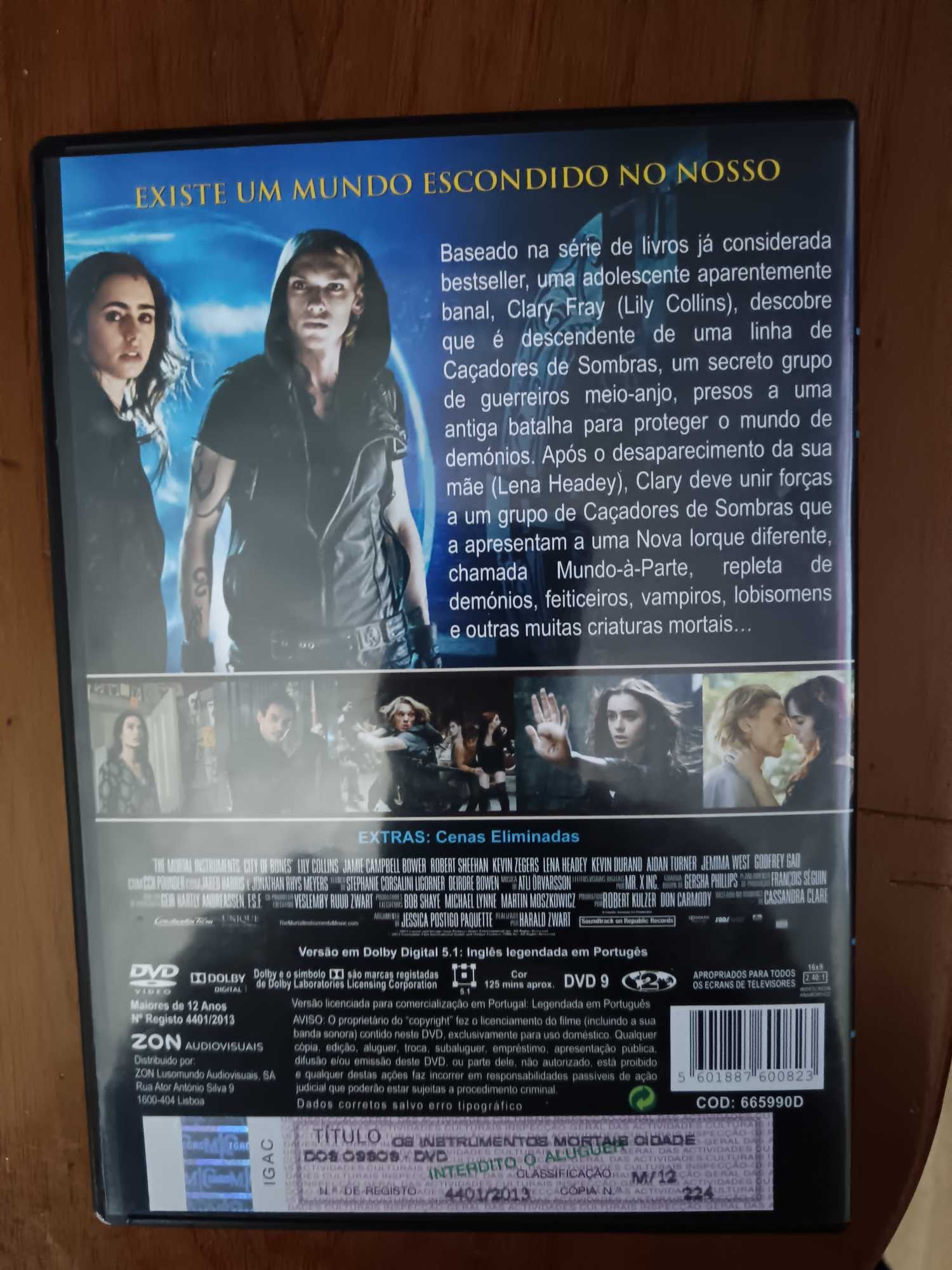 filme dvd original - os instrumentos mortais a cidade dos ossos