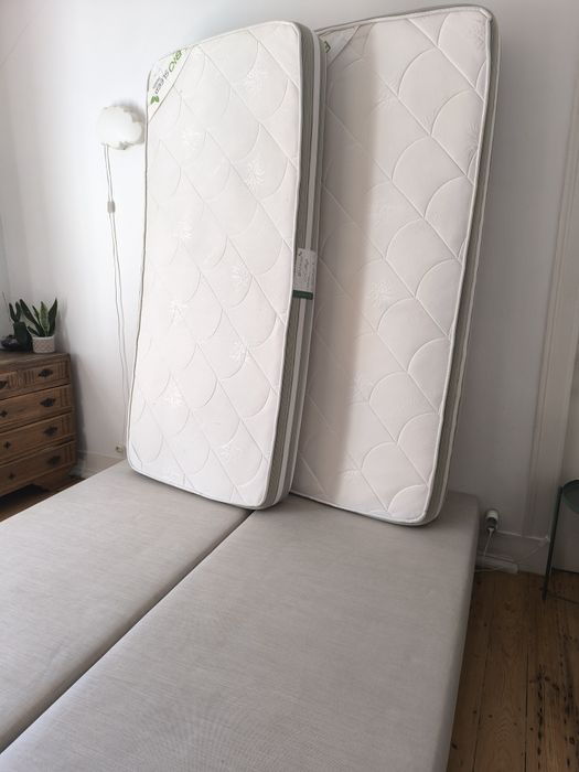 OFERTA LENÇÓIS! Camas solteiro sommier com colchão viscoelástico