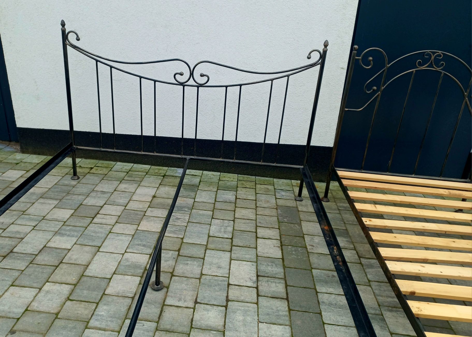 Łóżko stalowe metalowe kute ikea loft rama pojedyńcze podwójne żelazne