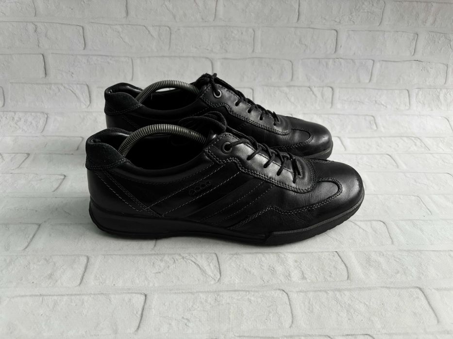 Чорні Шкіряні Чоловічі Туфлі Екко Ecco Transporter 45 Розмір Оригінал