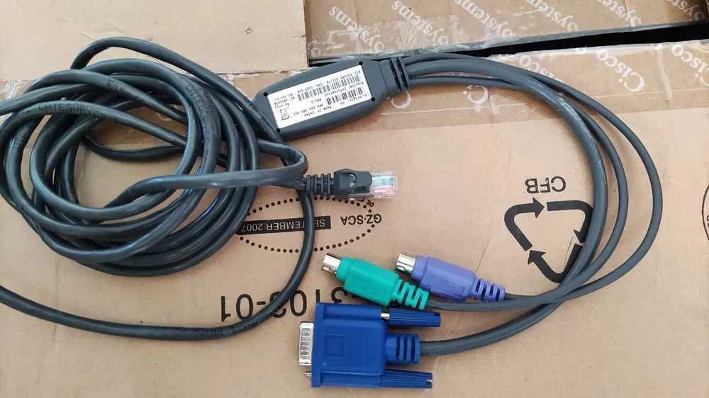 KVM console cable КВМ кабель vga ps/2 rj45