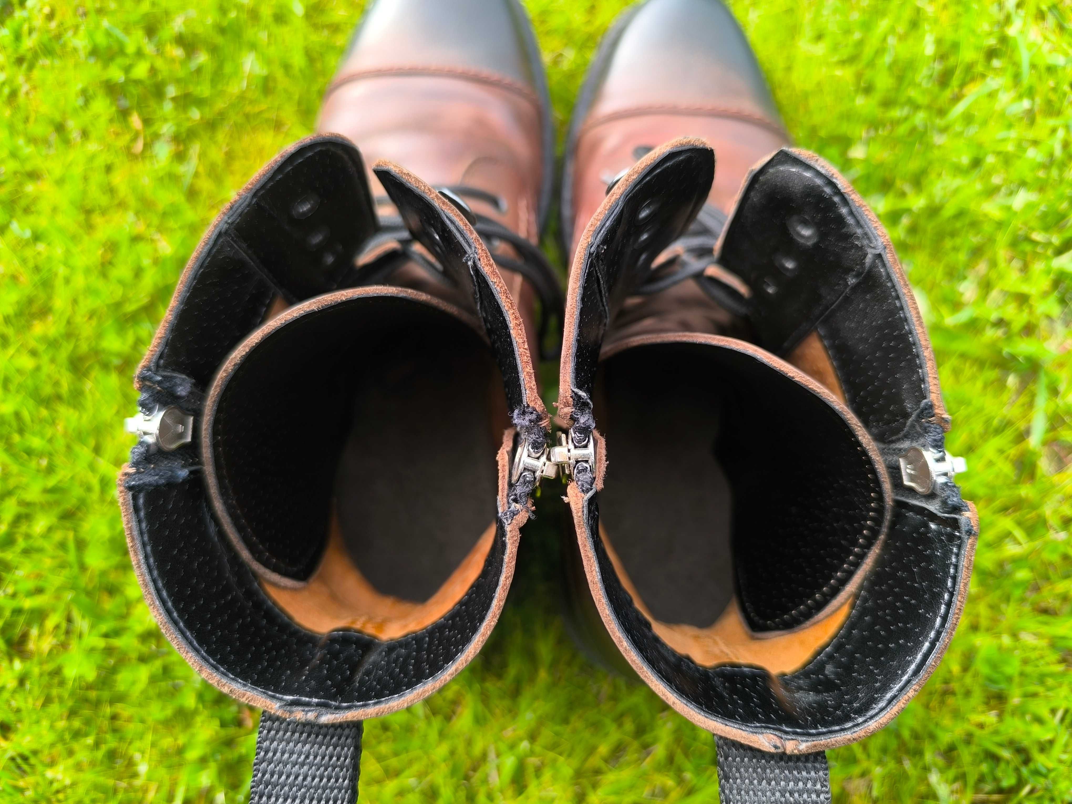 Skórzane sztyblety męskie brązowe Jordan Handmade Shoes rozm. 43