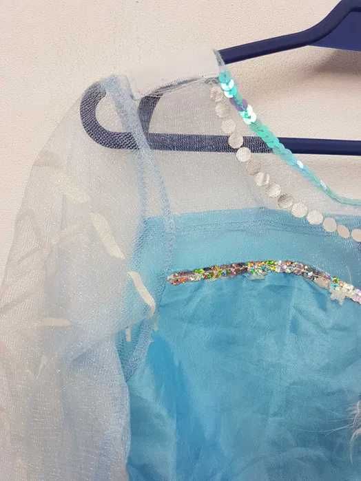 Sukienka przebranie Elsa Kraina Lodu rozmiar 122 - 128 cm. GP001