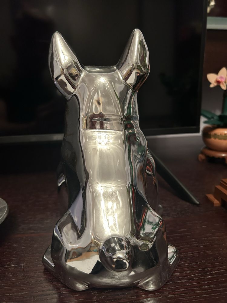 Figurka buldog francuski srebrna