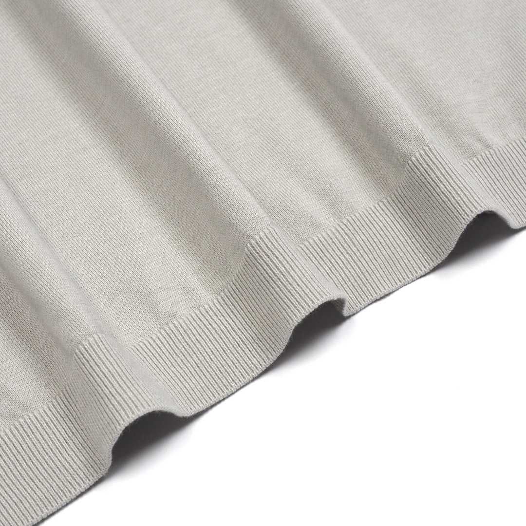 Szara elegancka koszulka polo męska 100% dzianina bawełniana jakość XL