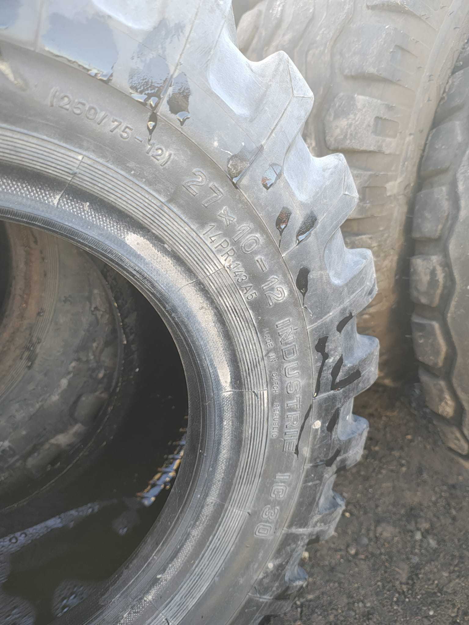 Opony przemysłowe 250/75-12 i 27x10-12 Continental IC30 wózek widłowy