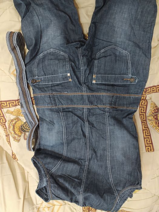 Женский джинсовый брючный комбинезон. Новый