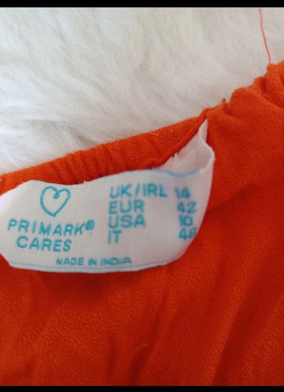 Pomarańczowy letni kombinezon wiskoza. L XL