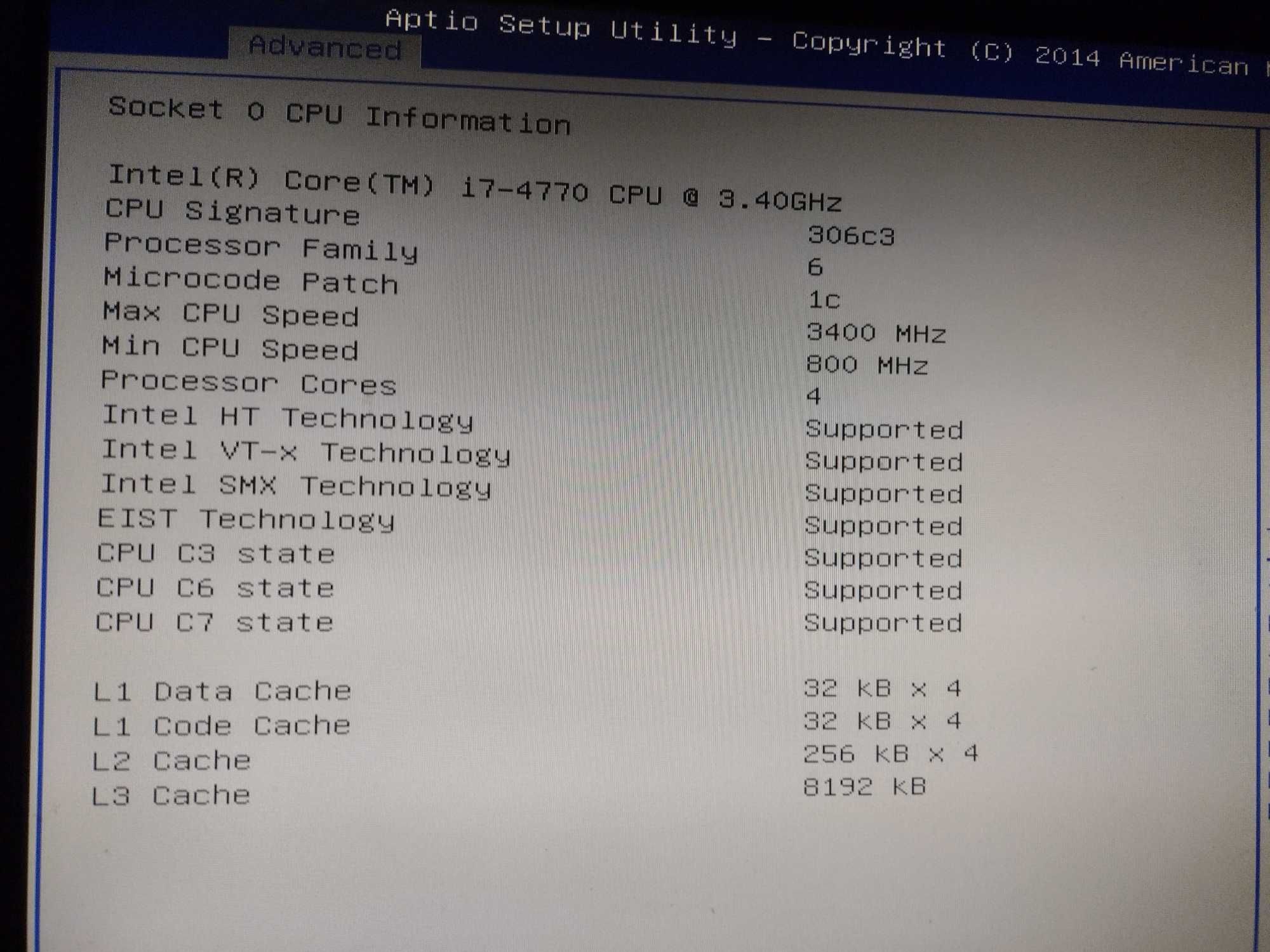 Процессор Intel Core i7-4770
