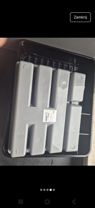 Akcesoria kuchenne ociekacz i 3x pojemniki na sztućce