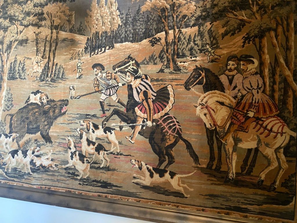 Quadro em tapeçaria em bom estado