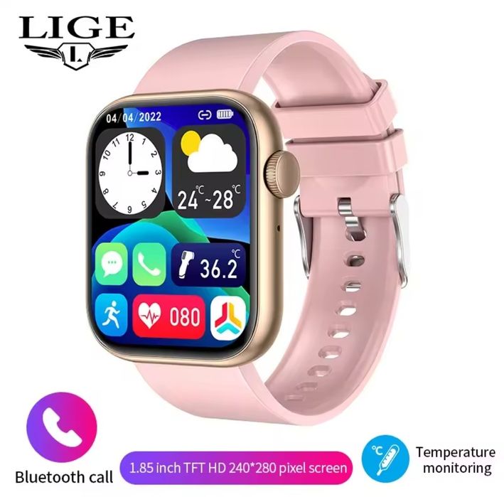 Smartwatch LIGE QX7 – wodoodporny, ciśnieniomierz