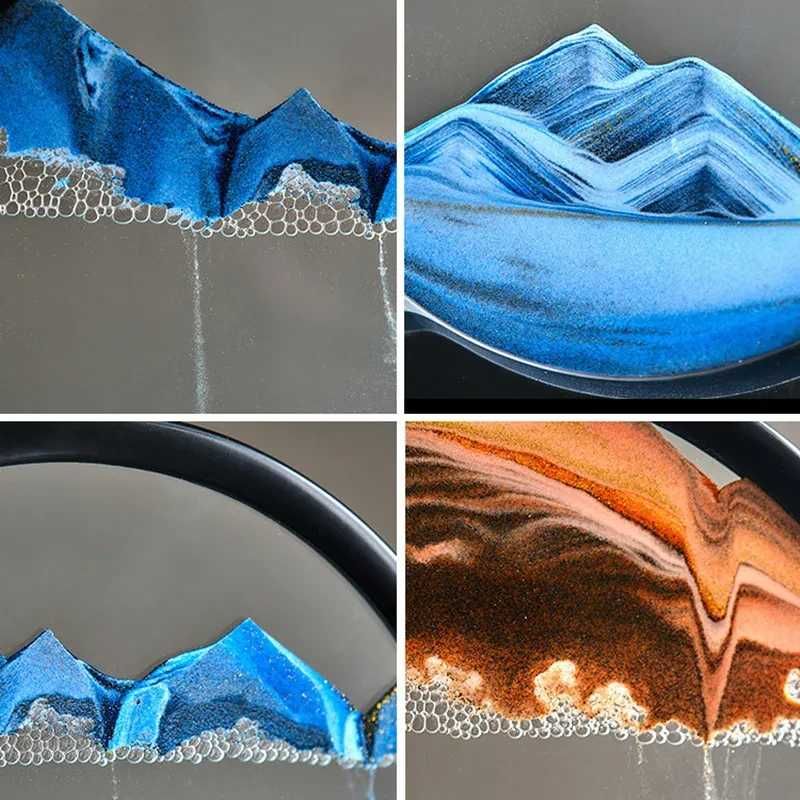 Ночник Настольная 3D лампа-картина Песок из стекла 3D картина