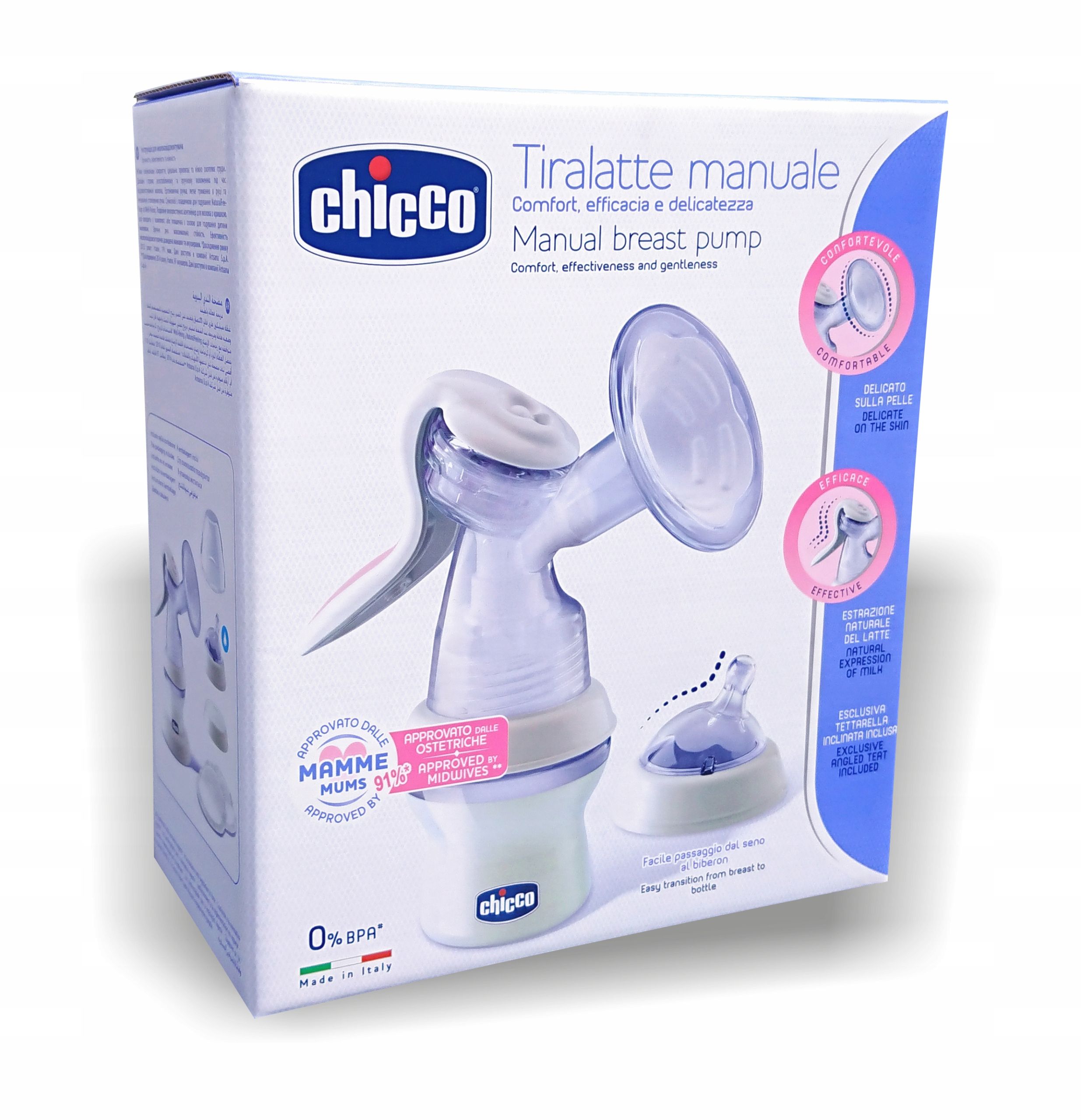 Laktator Ręczny Chicco 150 Ml Natural Feeling Odciągacz Pokarmu