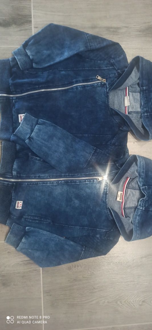 Bluzy ala jeans bliźniaki rozmiar 98/104 jak nowe