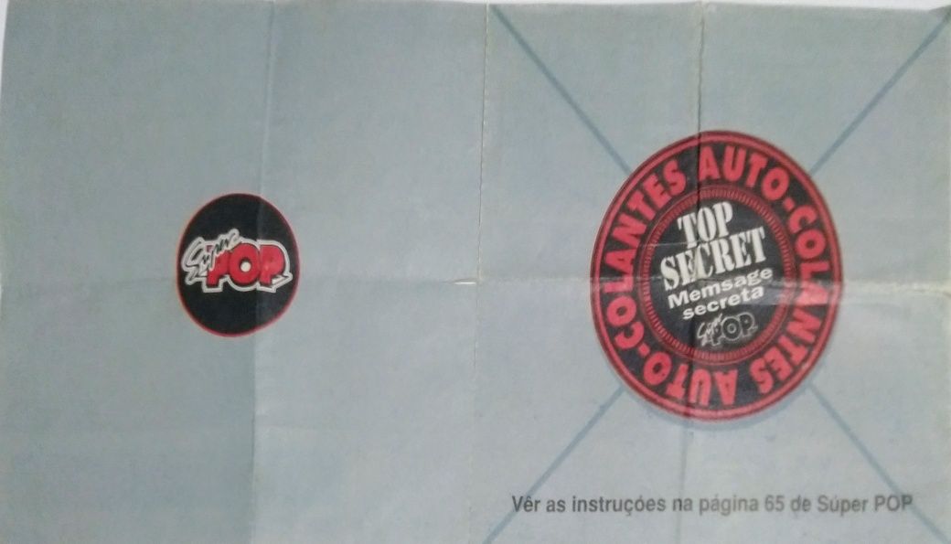Super Pop Brindes antigos Autocolantes