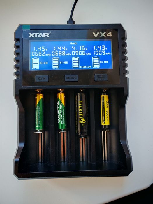 Акамулятори Li-ion 14500, 10440, NiMH 1.2v, litokalo, wurkuss, quantum