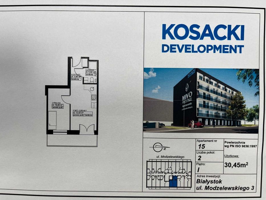 MIVO Prestige Apartament nr 15: ul. Modzelewskiego 3 Białystok