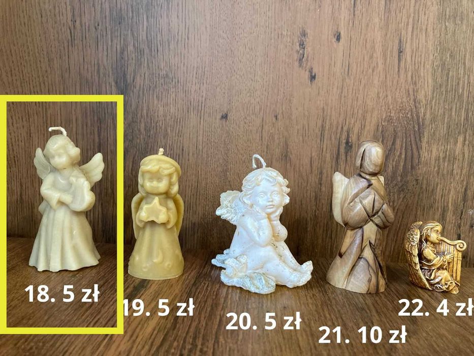 Aniołki, różne wielkości i materiały