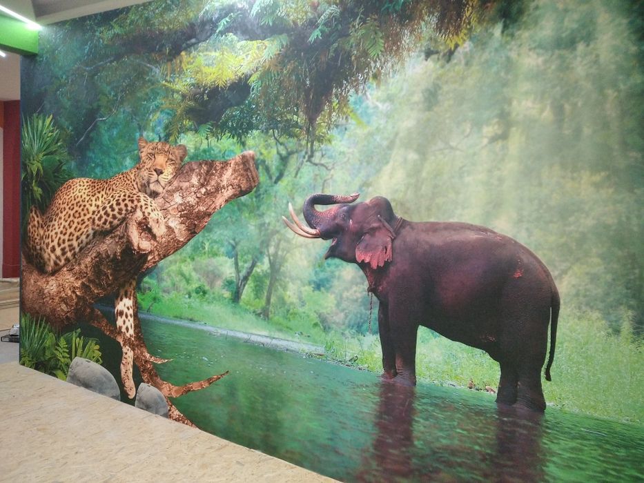 Поклейка фотошпалер