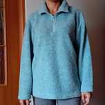 sweter damski niebieski zimowy gruby