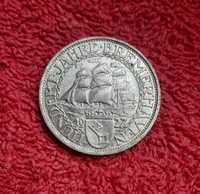 3 marki 1927 - Niemcy - Weimar - Bremerhaven - srebro 0.900
