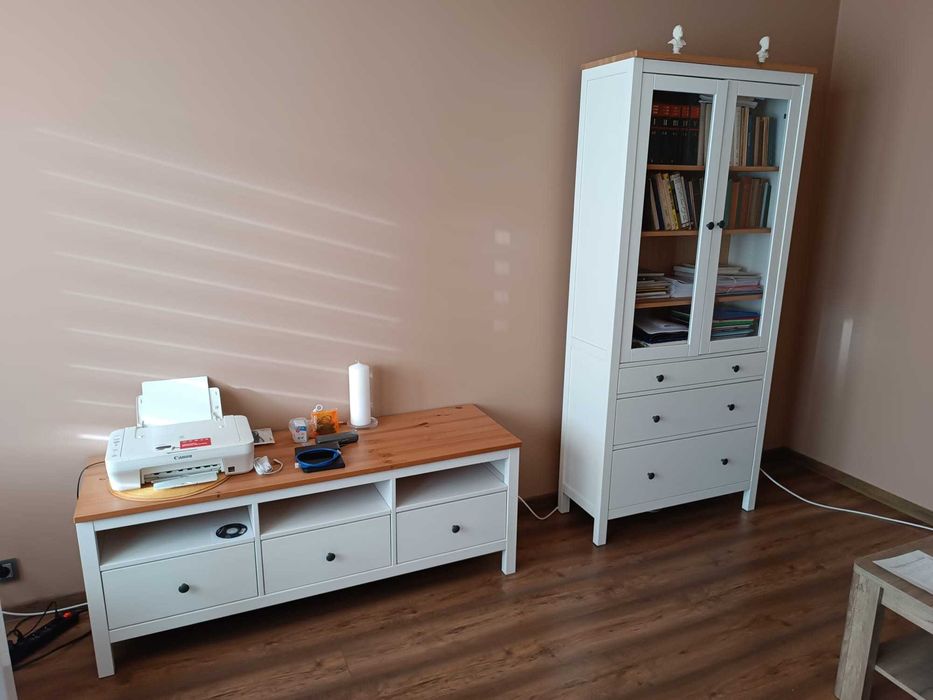 HEMNES witryna oraz HEMNES szafka pod tv