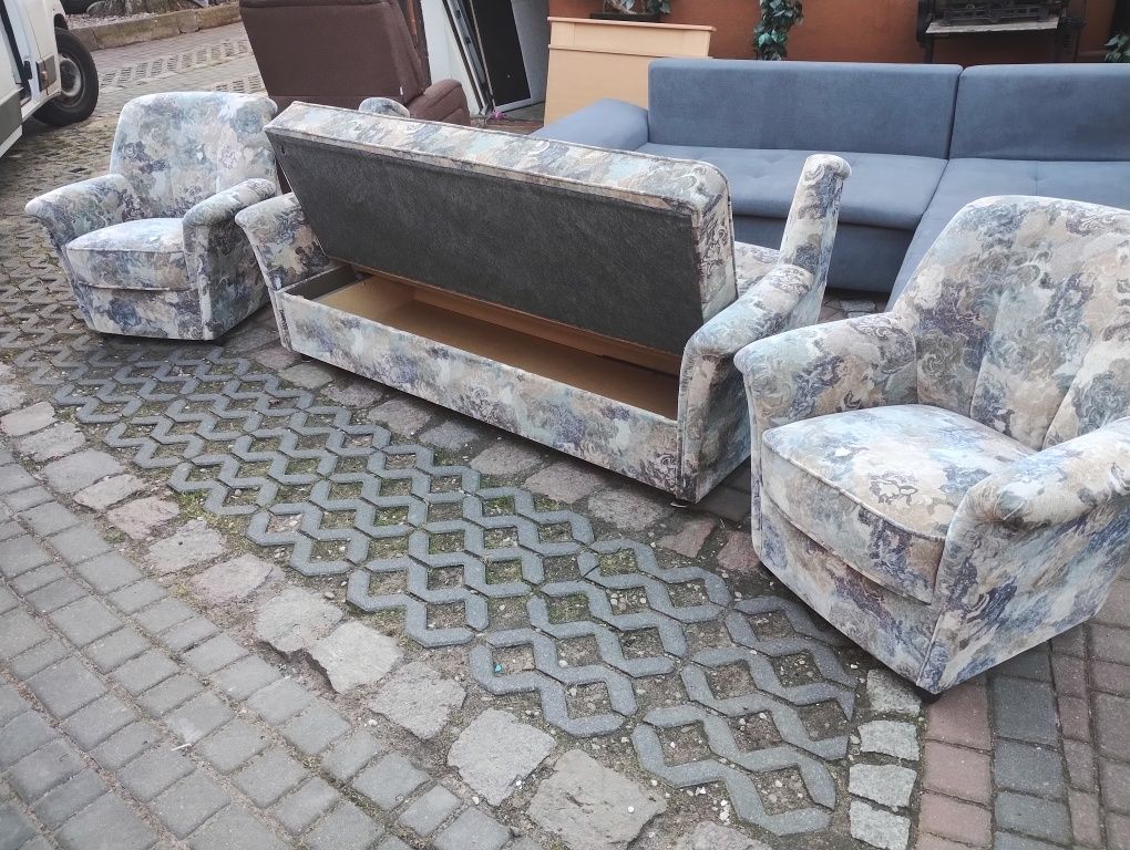 Komplet wypoczynkowy sofa i dwa fotele