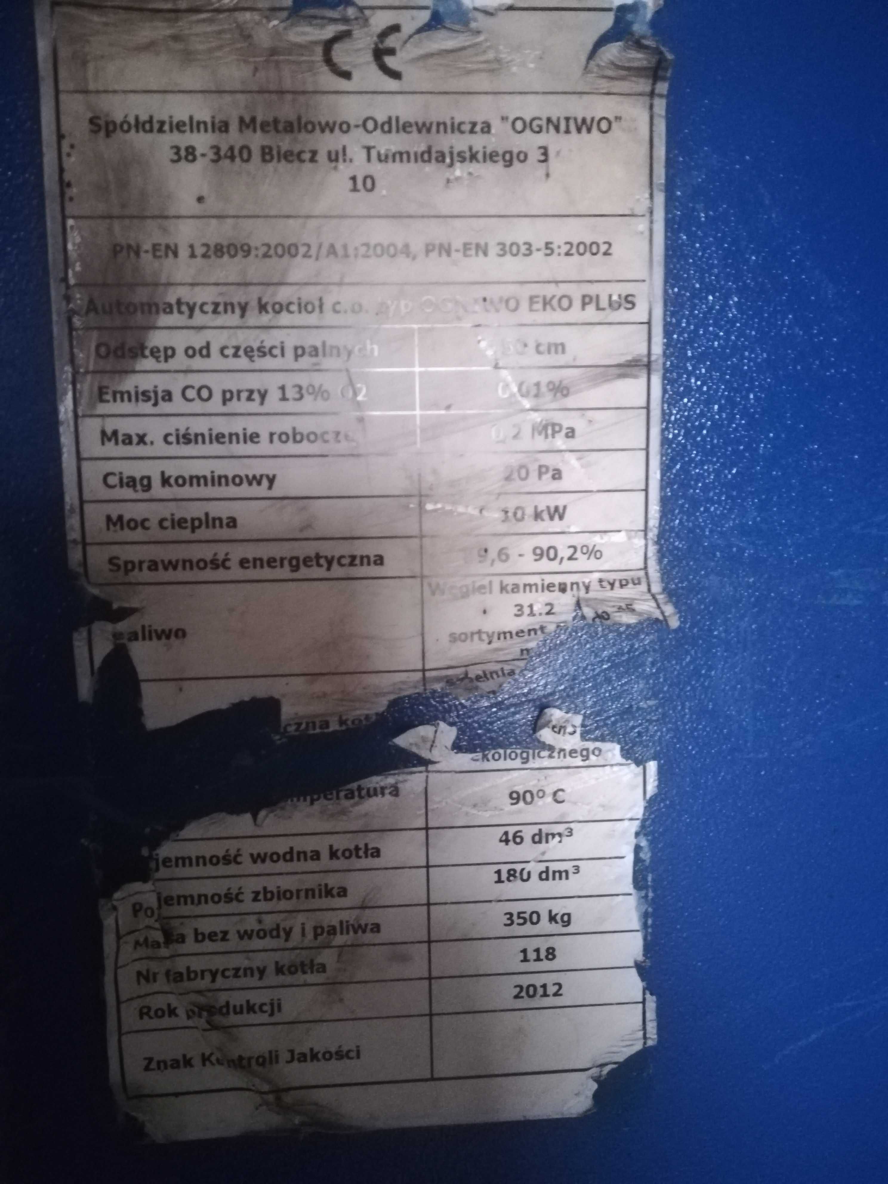 Piec Ogniwo Eko PLUS Z POdaJNIkiEM
