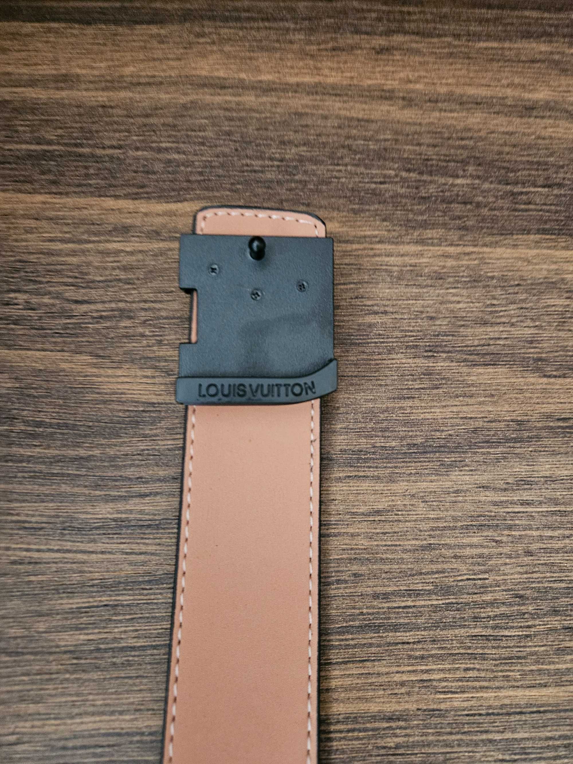 Pasek do spodni LOUIS VUITTON LV 105cm NOWY +GRATIS czarny w kratke