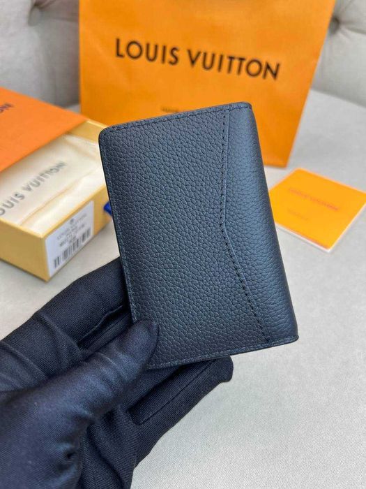Кожаный кардхолдер Louis Vuitton визитница кошелек Луи Виттон k424