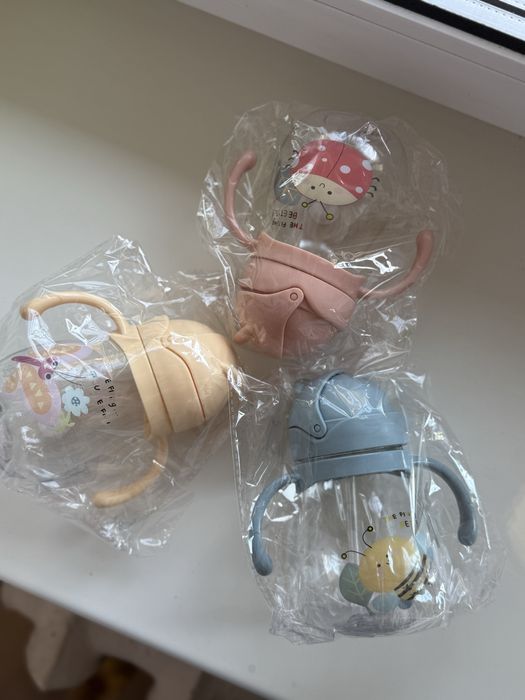 Поїльники-непроливайки з трубочкою (уцінка)