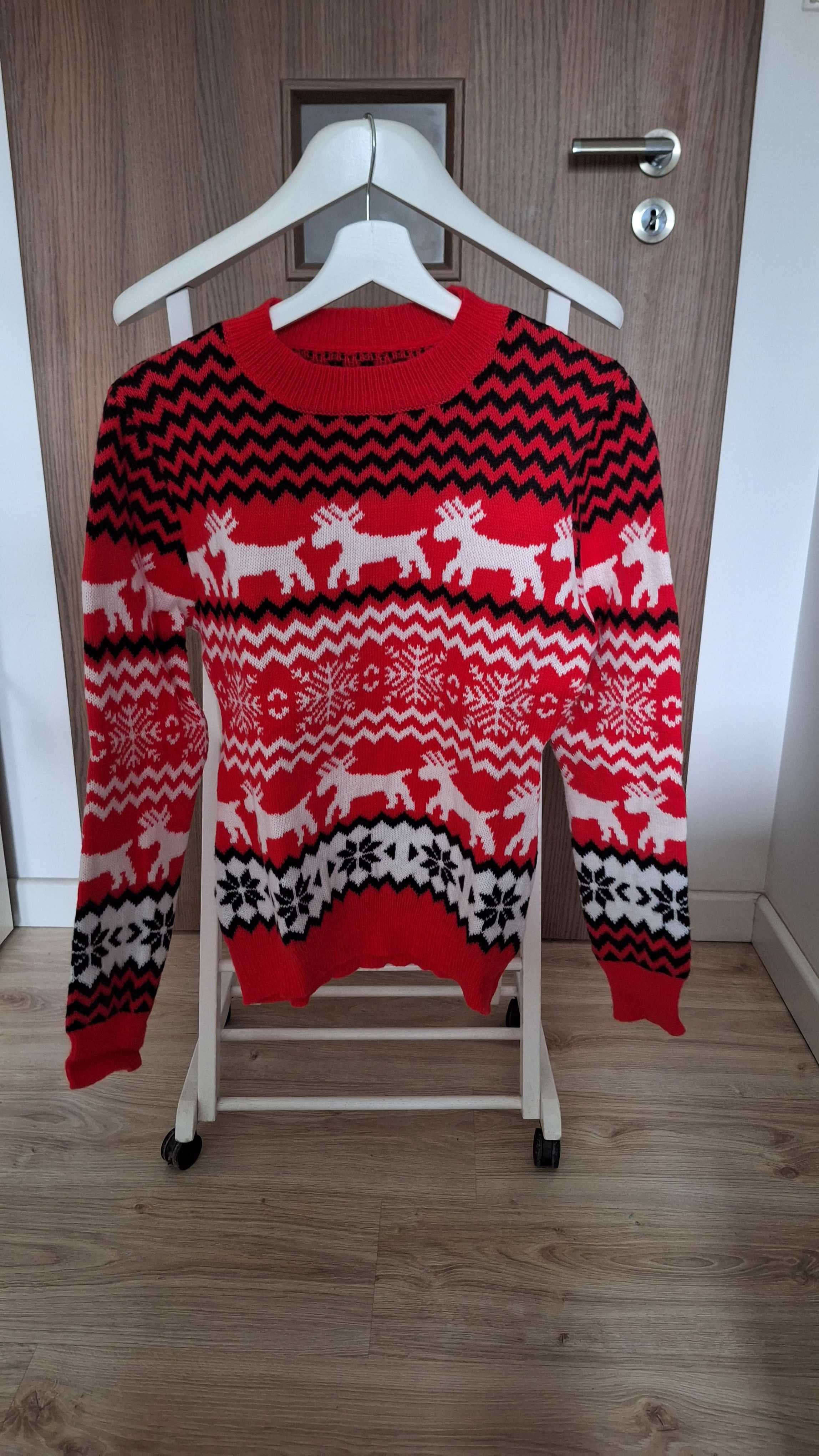 Sweter Świąteczny Ciepły Męski Wzorki Święta NOWY L XL