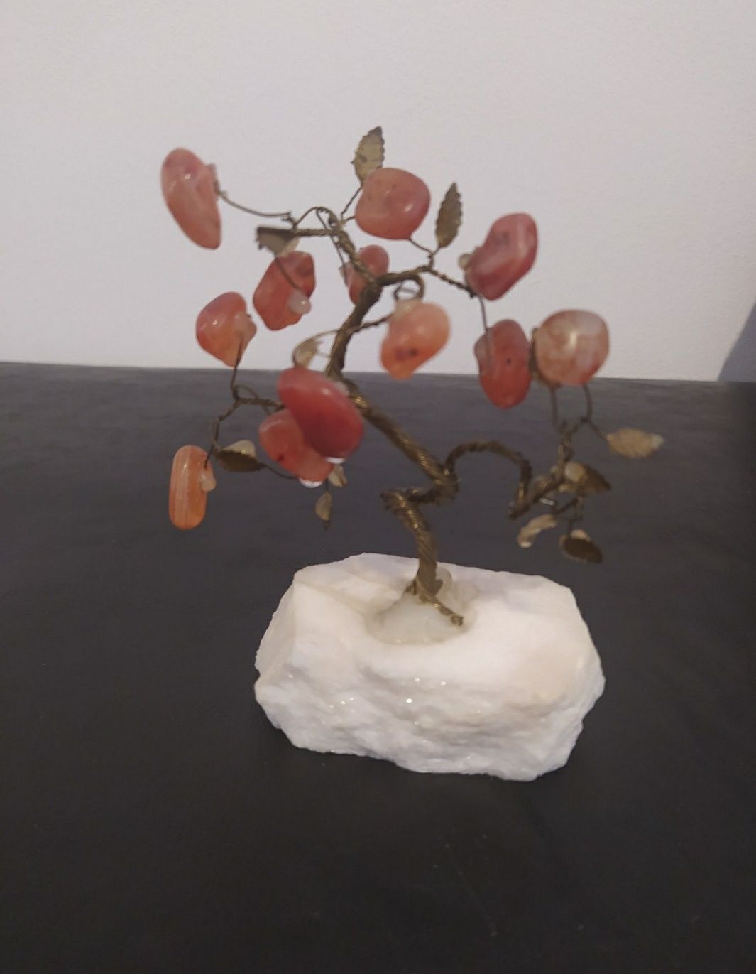 Drzewko Bonsai bursztyn + kamień