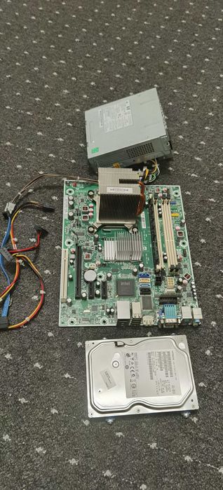 Комплект мат плата Hp 775 SOKET+ ПРОЦ.+ОЗУ+БЛОК ПИТАНИЯ