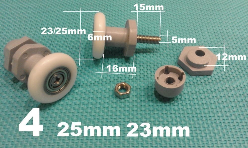 Rolki, kółka do kabiny prysznicowej Aquasan Imperial Durasan Armazi