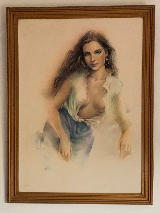 Quadro Pintado com imagem de Mulher (artista desconhecido)