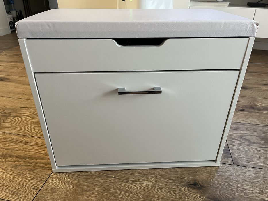 Szafka na buty z siedziskiem biała